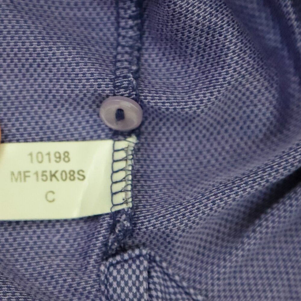 Peter Millar Men's Size M Purple Checkered Polo - Picture 4 of 5